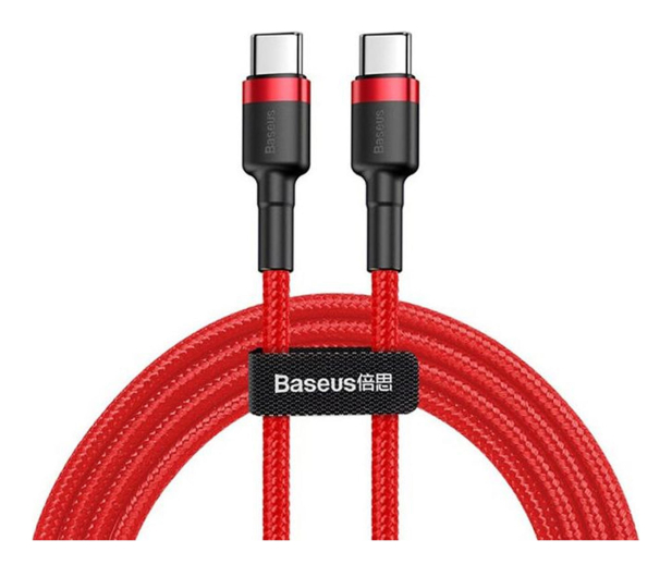 Baseus Kabel USB-C - USB-C PD QC 60W 3A 480Mb/s 1m czerwony - 1502026 - zdjęcie